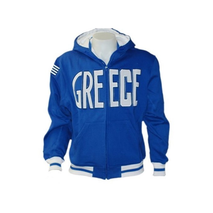 Greece Hoodie Jacket Blue