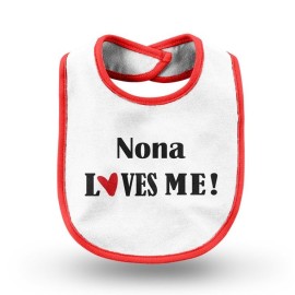 Nona Loves Me Cotton Baby Bib