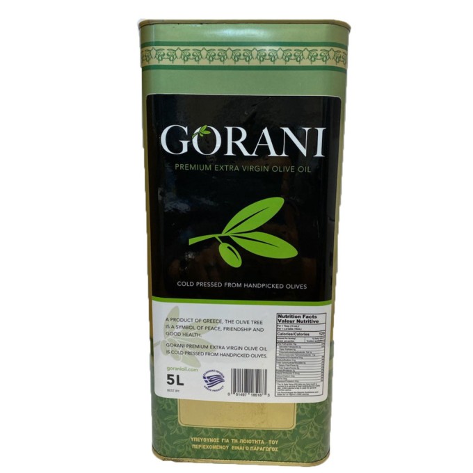GORANI Premium Extra Virgin Olive Oil – 5L Aluminum Canister
