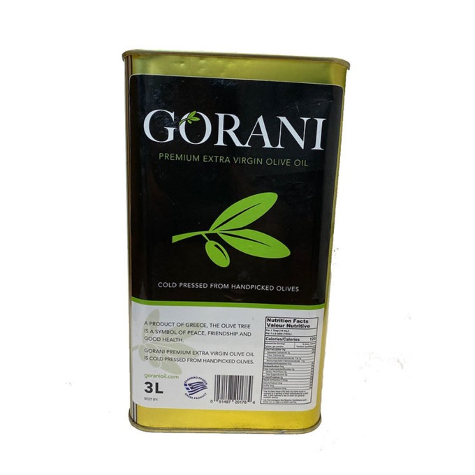 GORANI Premium Extra Virgin Olive Oil – 3L Aluminum Canister