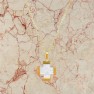 White Greek Cross Necklace (Gold Plated Stainless Steel)