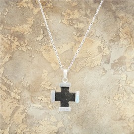 Black Greek Cross Necklace...