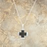 Black Greek Cross Necklace (Stainless Steel)