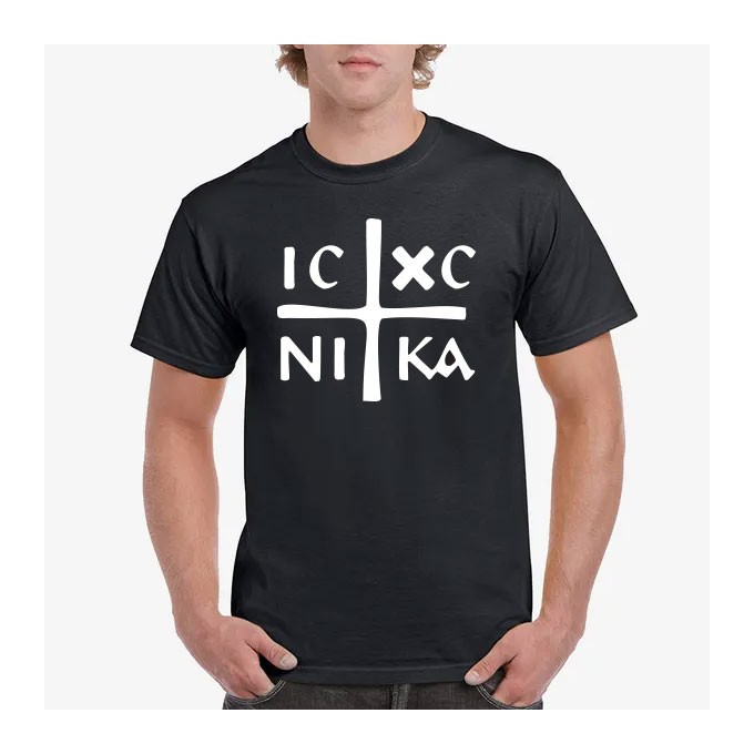 IC XC NIKA Orthodox Cross T-Shirt | Symbol of Faith & Victory