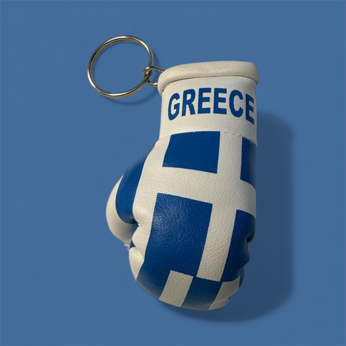 Greece Mini Boxing Glove Keychain
