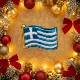Greek Flag Ornament