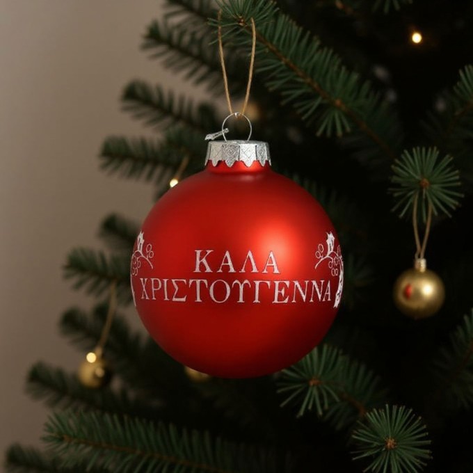 Greek Greeting Ornament