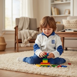 Greece Blue and White Fleece for Kids