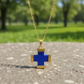 Dark Blue Greek Cross...