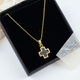 Black Greek Cross Necklace...