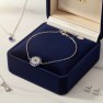 .925 Silver Evil Eye Protection Bracelet – Blue Crystal Accents