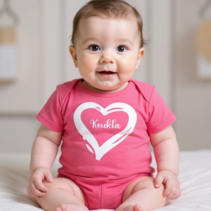 Koukla Greek Baby Girls Onesie