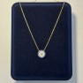 Elegant .925 Silver Gold Dipped Circular Pendant Necklace