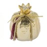 Christmas Decorative Pomegranate | Gold Hammered Ceramic with Tassel & Tree of Life